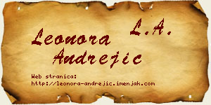Leonora Andrejić vizit kartica
